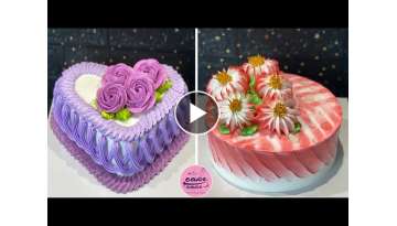 Most Satisfying Heart Cake Decorating Tutorials For Love Anniversary | Part 367